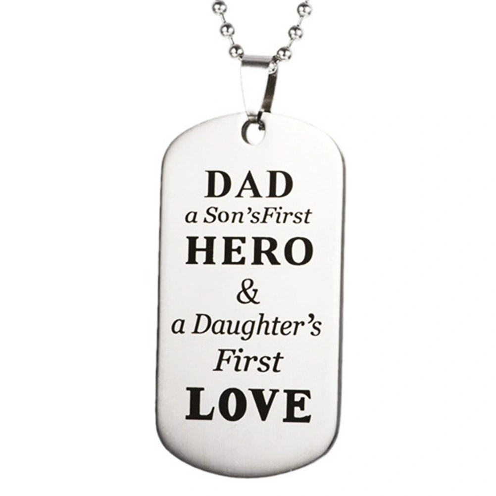 Daddy's Necklace Jewelry DAD Pendants Father's Day Gift from Daughter or Son