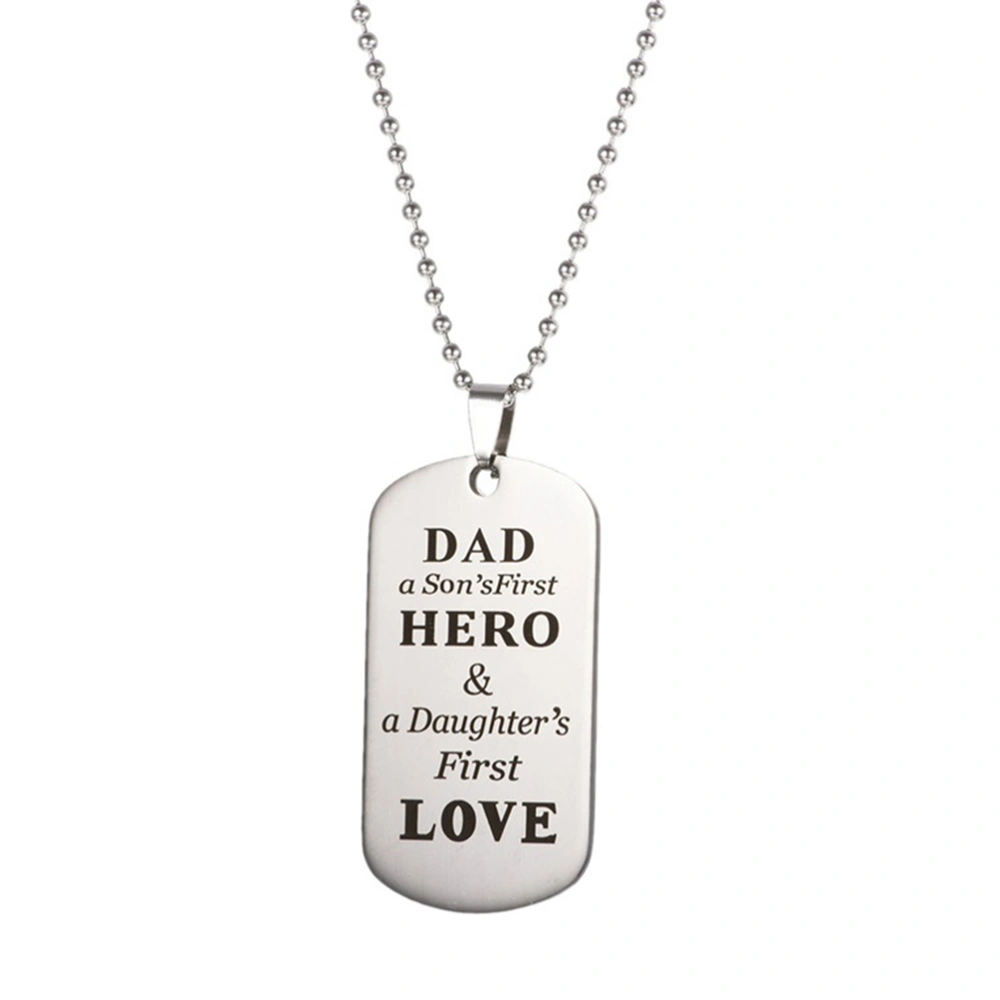 Daddy's Necklace Jewelry DAD Pendants Father's Day Gift from Daughter or Son