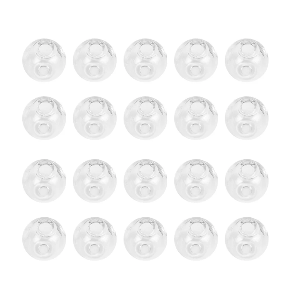 100PCS Transparent Straight Hole Hollow Glass Ball Accessory Delicate Earrings Making Material DIY Jewelry Making Supplies for Home Store (25mm)