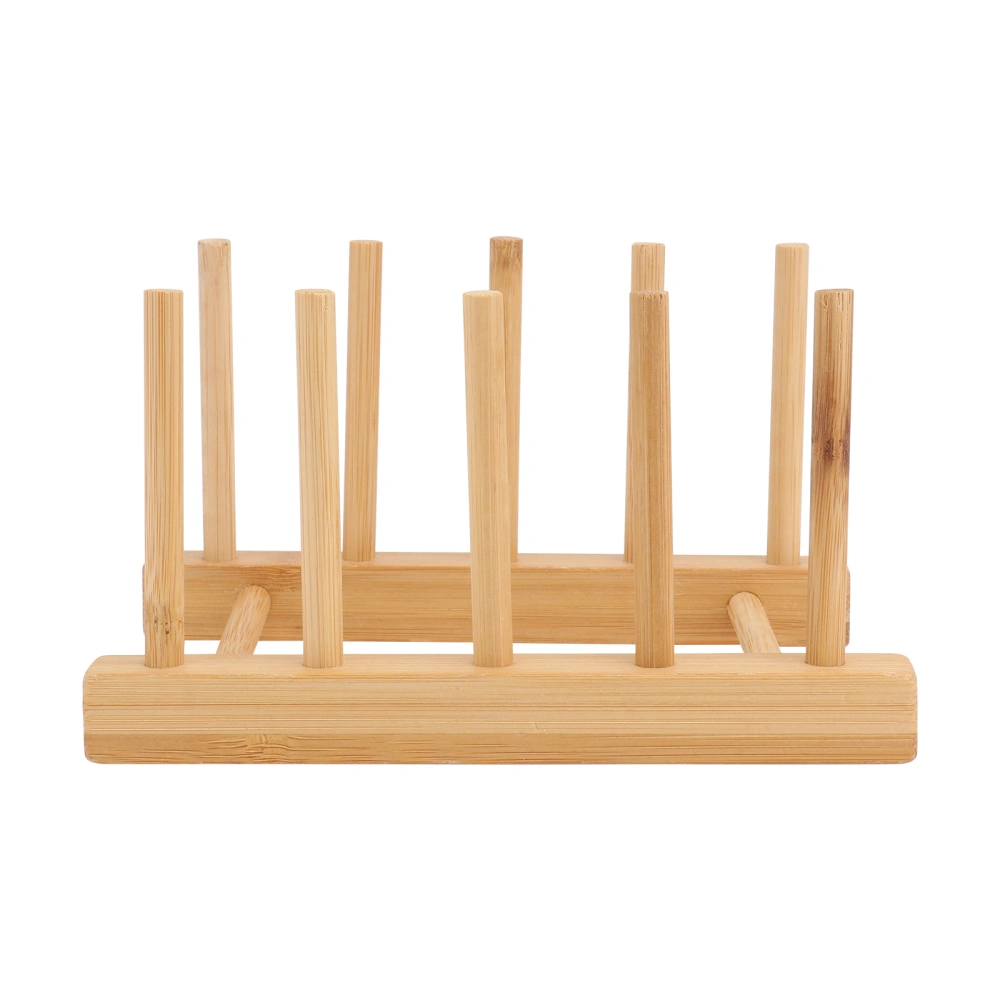 Bamboo Wooden Dish Holder Drainer Drying Rack Plates Holder Pot Cover Holder Cover Lid Organizer