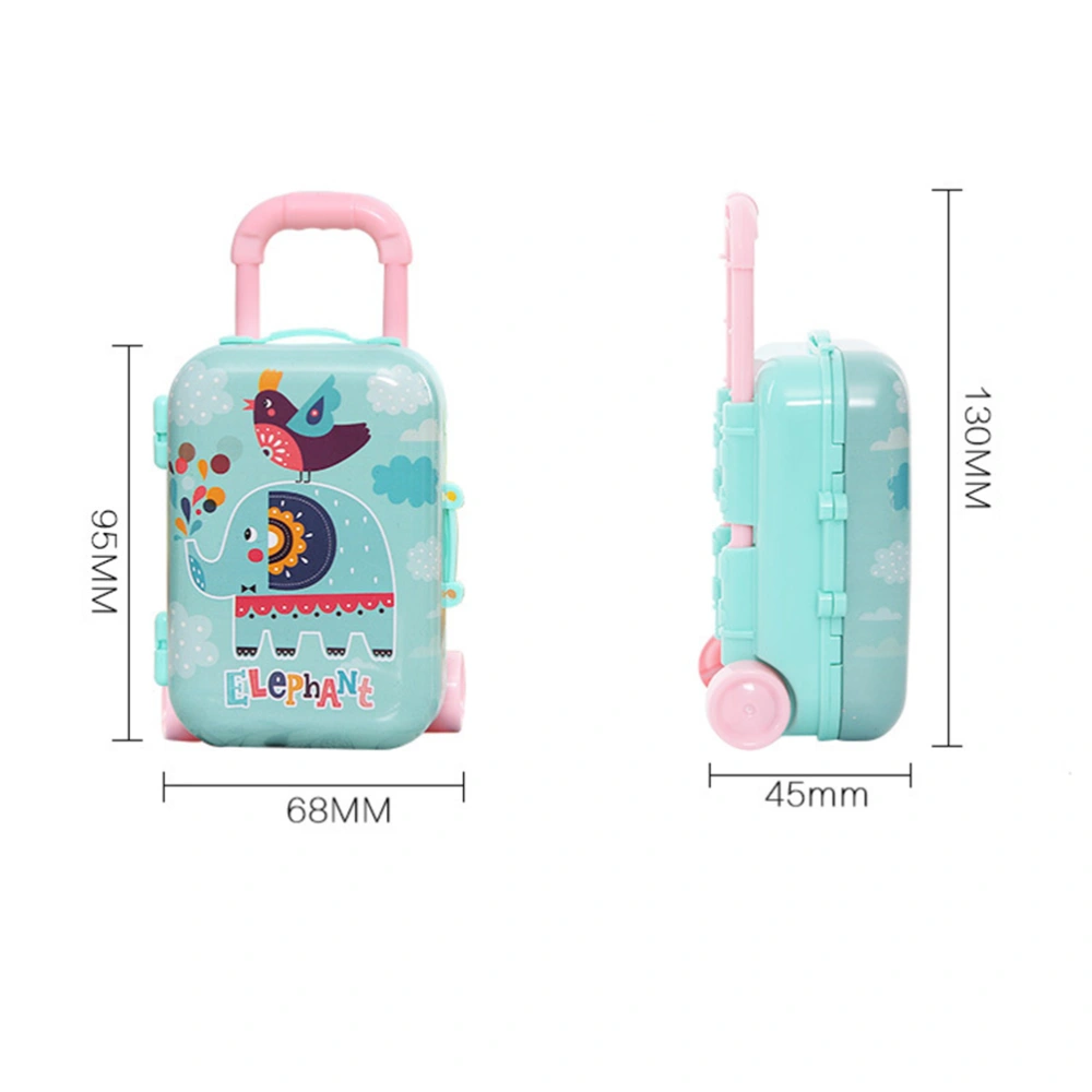 3Pcs Simulation Suitcase Toys Creative Cartoon Portable Trolley Cases Toys Educational Toys for Children Kids （Mixed Pattern Delivery)