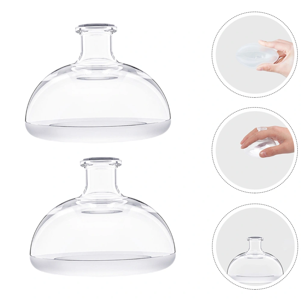 2pcs Baby Phlegm Remover Cups Silicone Transparent Infant Sputum Removers