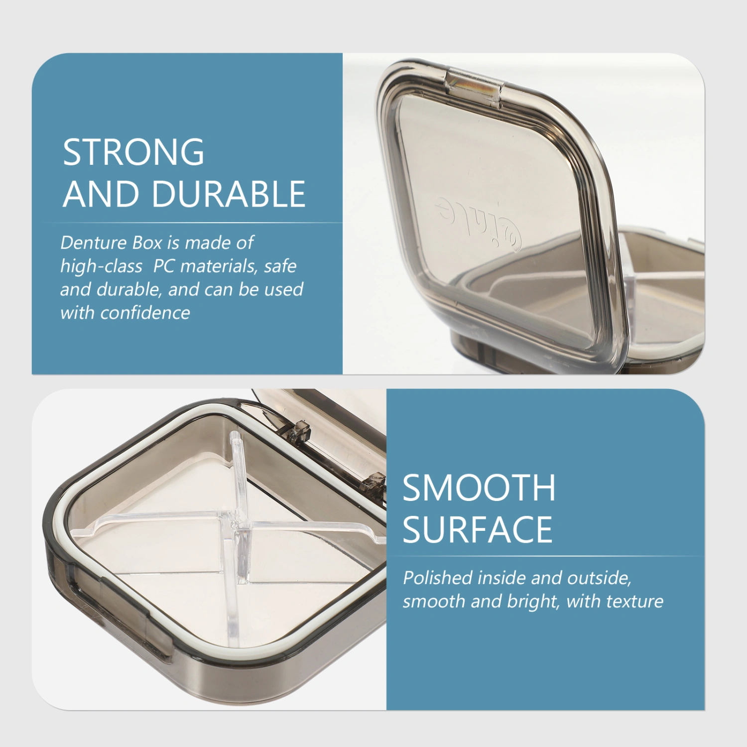 Dustproof Brace Case Portable Denture Case Orthodontic Retainer Case Small Brace Retainer