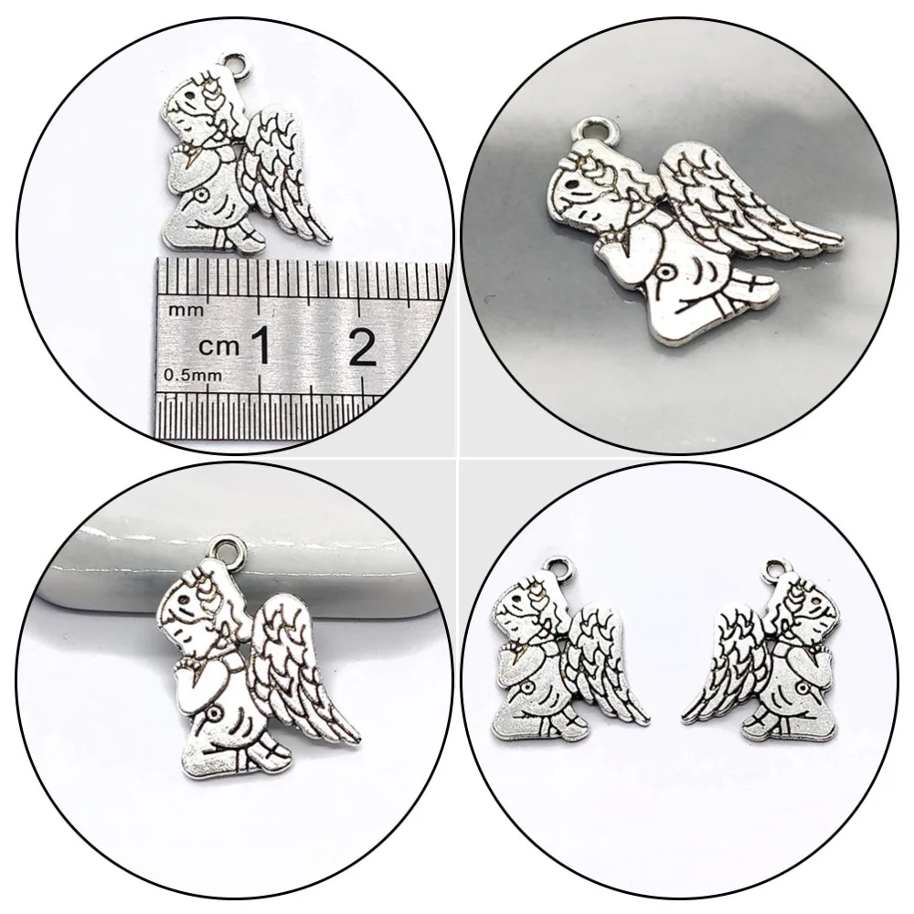 50pcs Classic Angel Pendants Pretty Necklace Pendants Lovely Jewelry Supplies