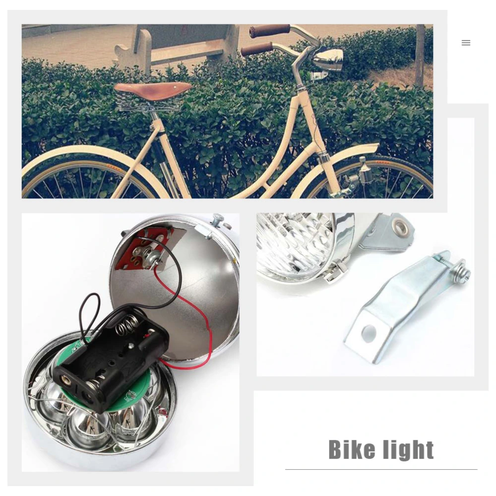 Bike Front Light Retro Bike Lamp LED Bike Front Lamp Vintage Bike Lamp Night Cycling Bike Light