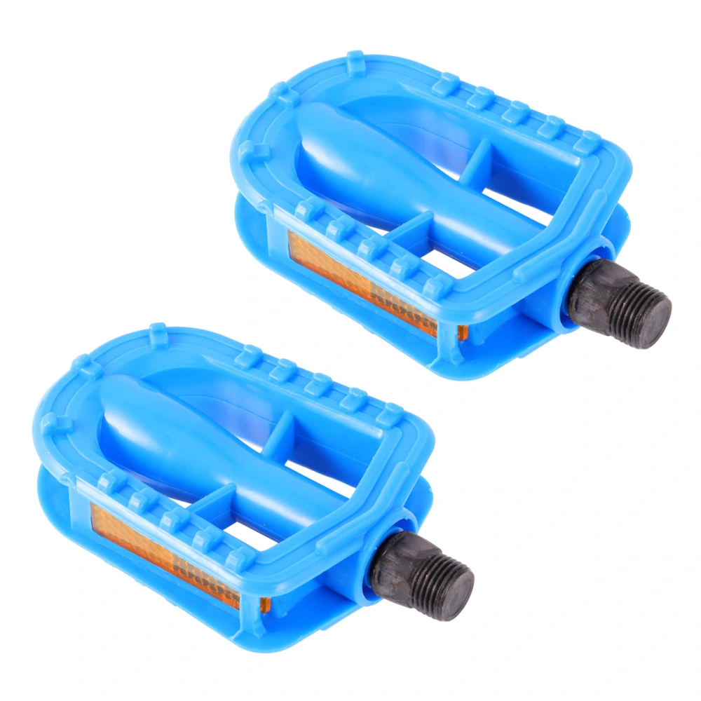 1 Pair Ultralight Kids Pedals Anti-slip Rubber Pedals Safety Children Cycling Pedals (Blue)