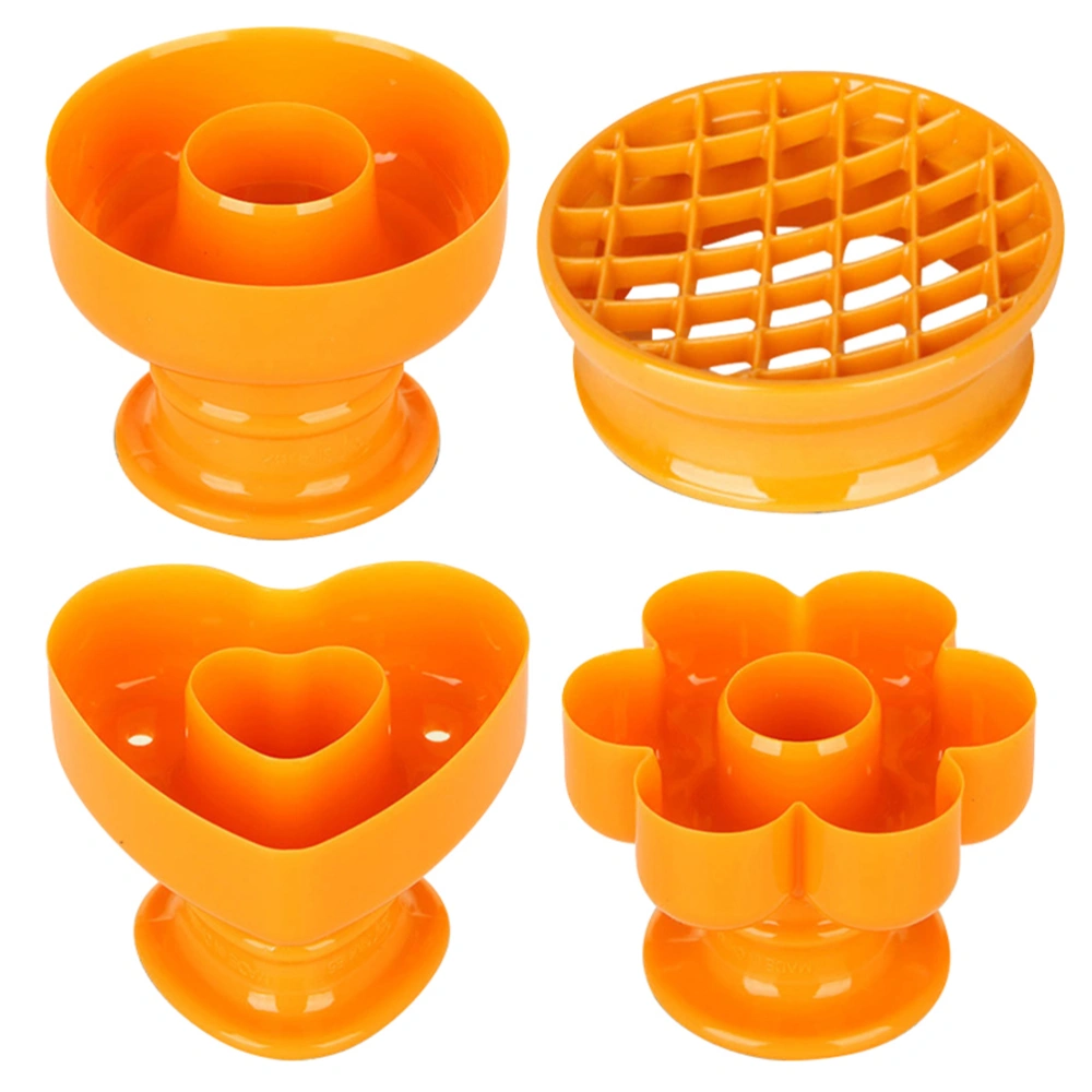 4 Pcs Bread Molds Convenient Craft Molds Plastic Baking Accessories (Orange)