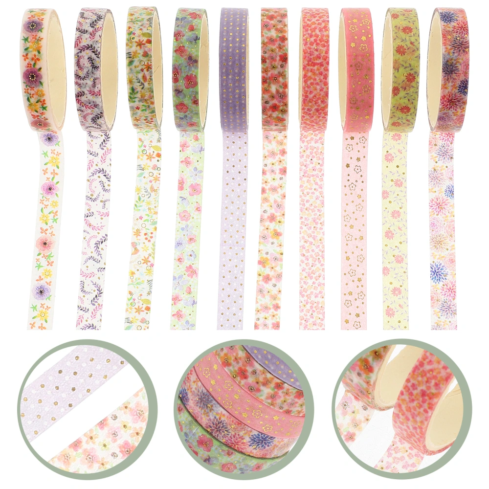 10 Rolls Decorative Washi Tape Decorative Scrapbooking Tapes DIY Washi Tapes