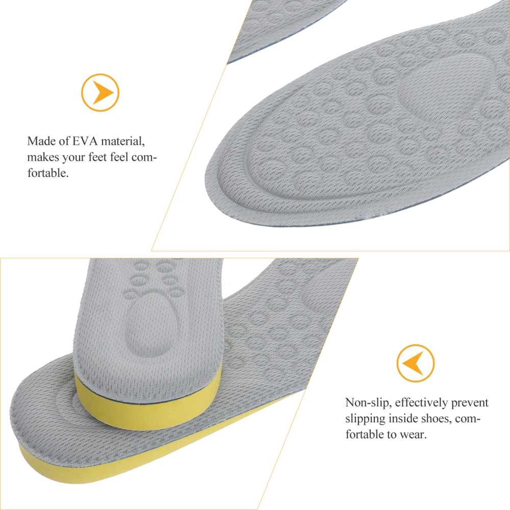 1 Pair of EVA 1.5cm Insoles Comfortable Invisible Increase Insoles - Size 41-42