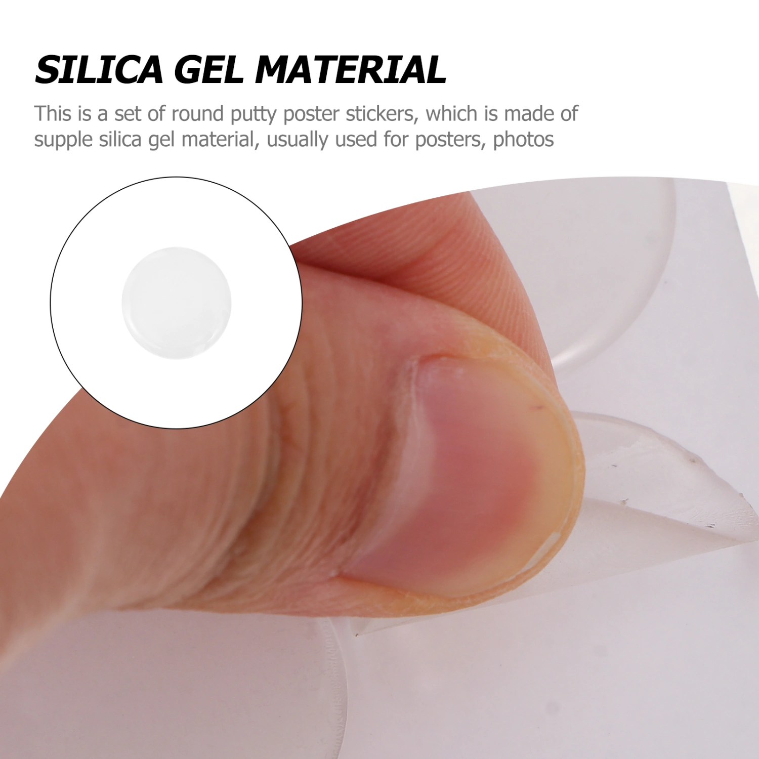 30Pcs Transparent Durable Poster Stickers Putty Round Epoxy Gel Stickers