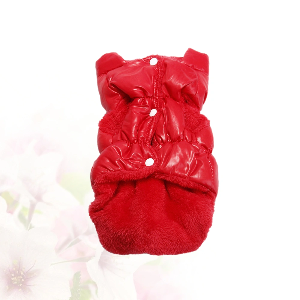 Fashion Pet Clothes Winter Pet Warm Coat Pet Vest Costume for Puppy Dog (Red, Size XS)