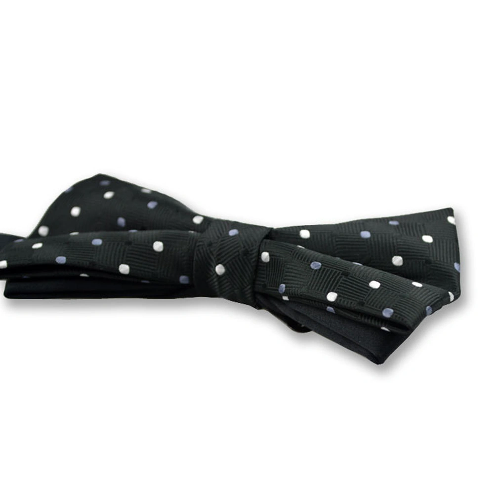 Mens Classic Pre-Tied Satin Formal Tuxedo Bowtie Adjustable Length(Black)