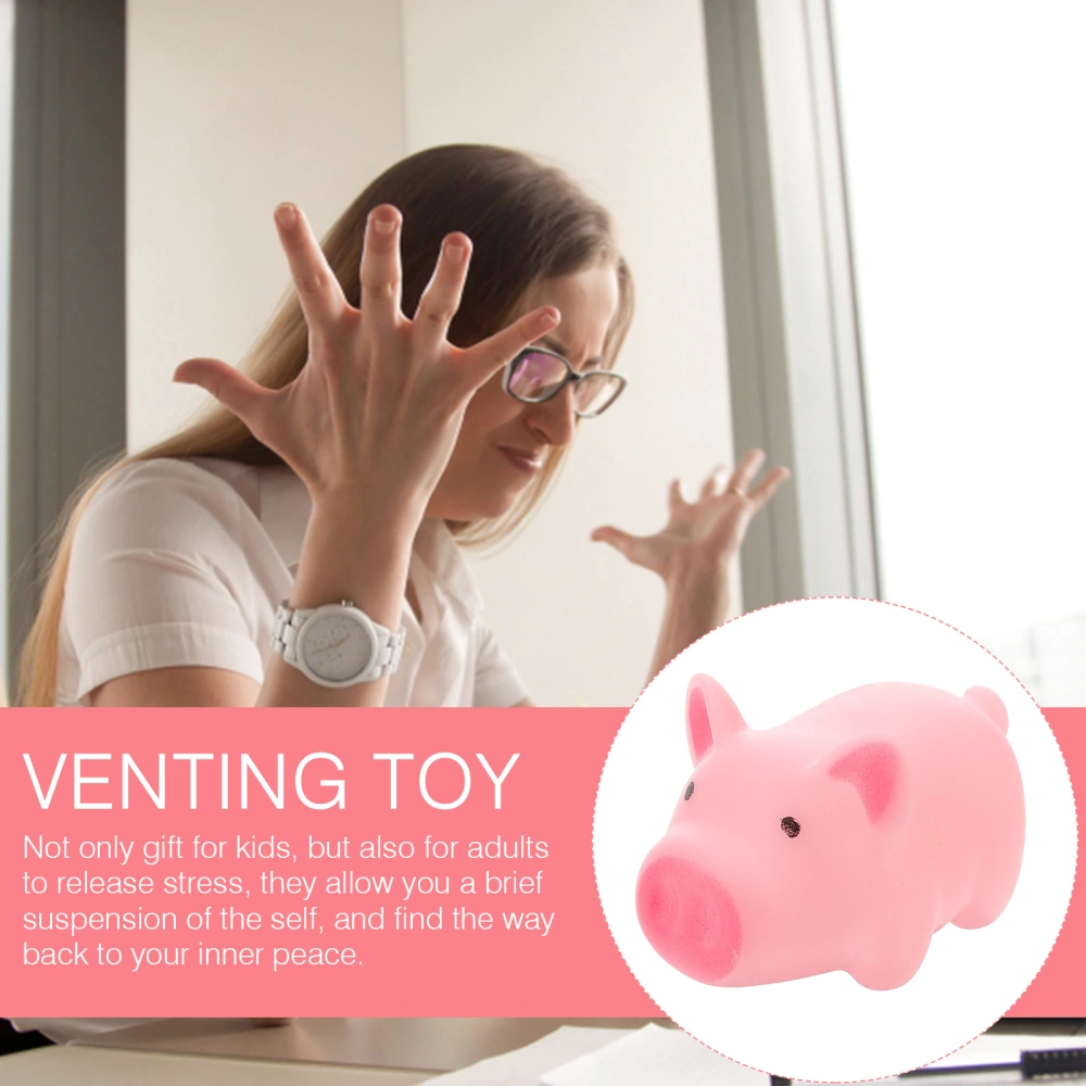 25pcs Cartoon Pig Squeaky Pig Slow Rising Toy Novelty Gift Venting Realistic Toy for Kids Reduce Relief (Flesh Color)