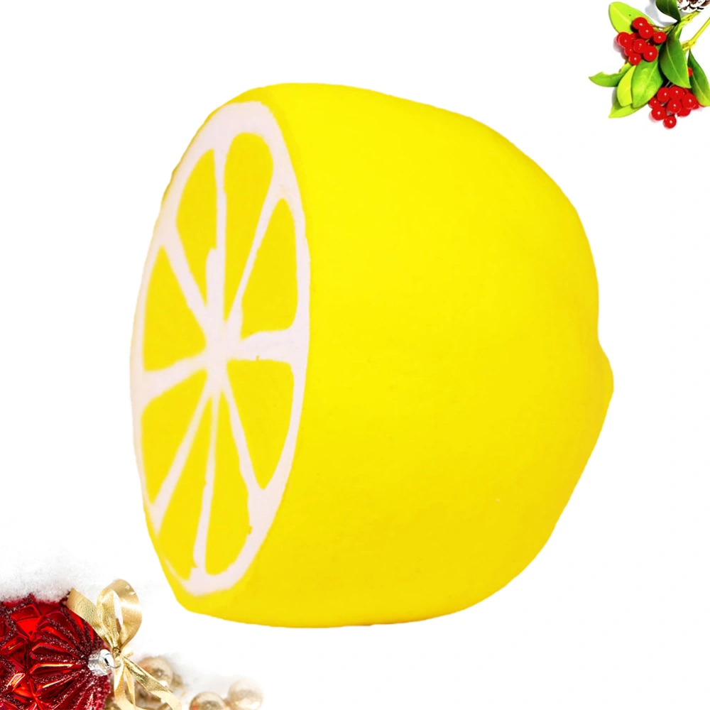 PU Slow Toy Simulation Lemon Slow Rising Toy Practical Decompression Toy Yellow