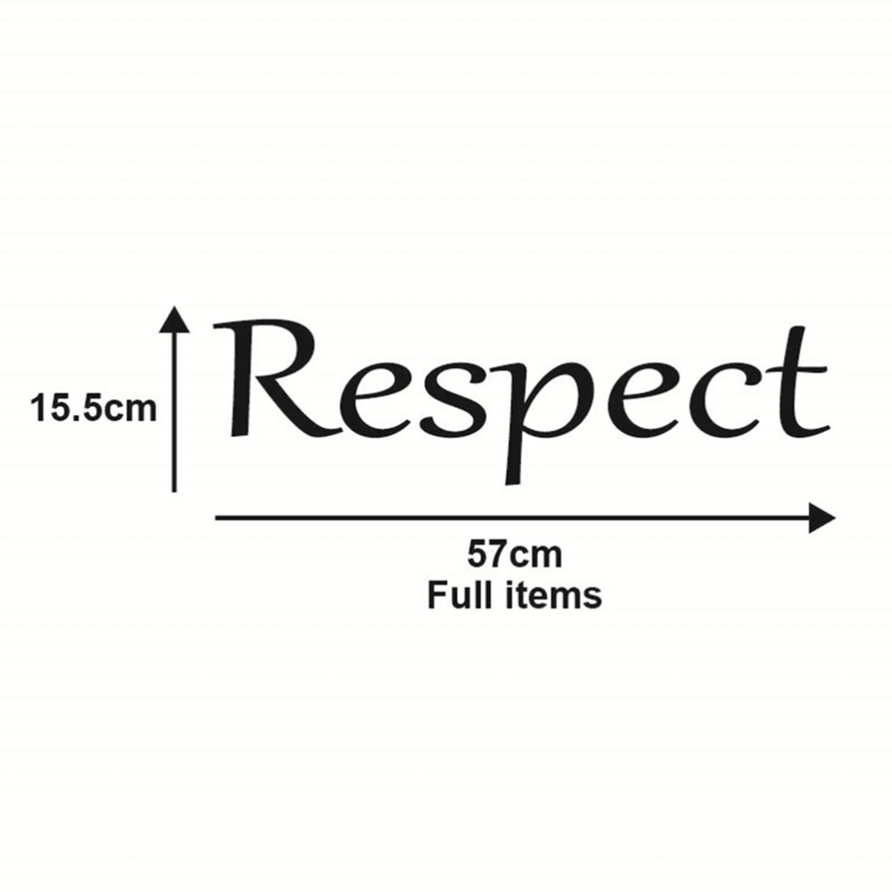 Public Place Respect PVC Wall Paste Words Art Sticker for Bedroom Living Room