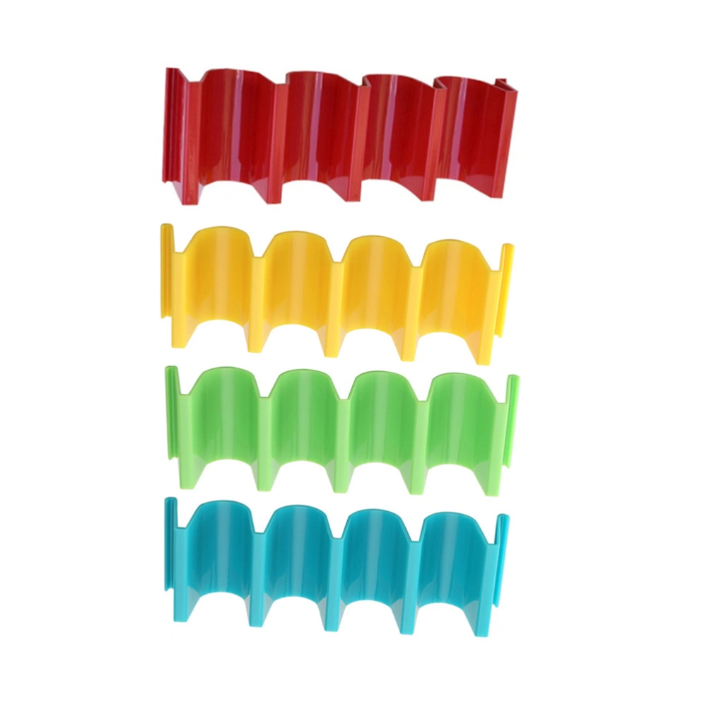 4Pcs Plastic Burritos Stands Taco Display Racks Taco Holders (Assorted Color)