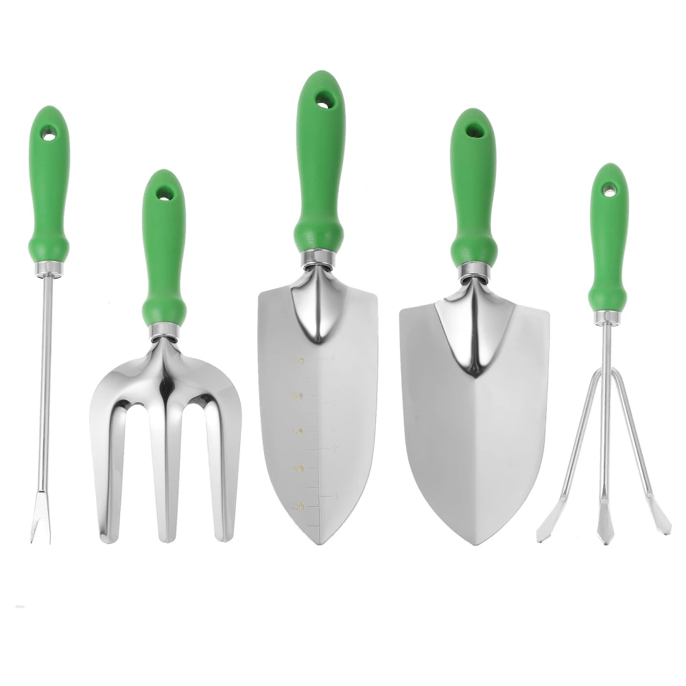 1 Set Practical Gardening Tools Portable Shovel Rake Set Planting Tools Green