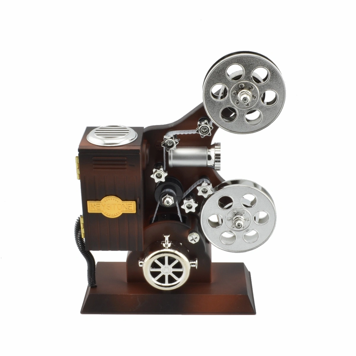 Multifunction Retro Film Projector Style Music Box with Cabinet and Mirror