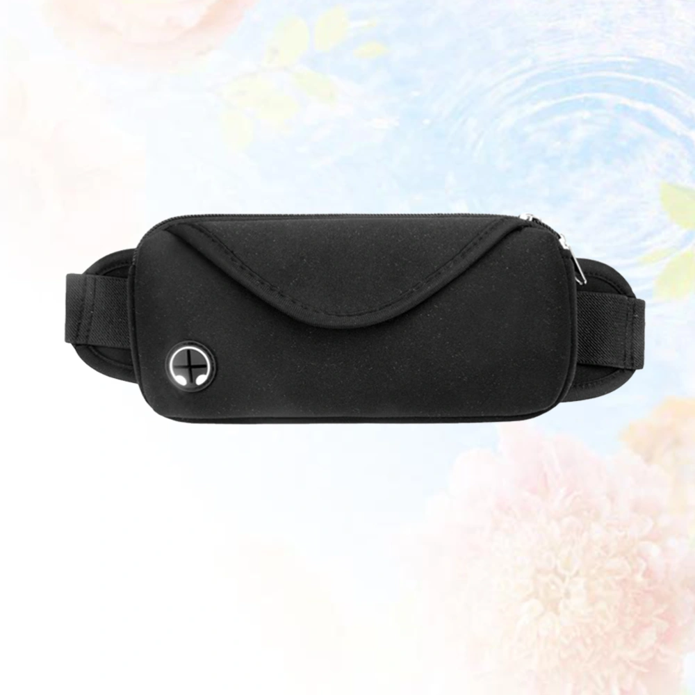 Outdoor Waist Bag Small Portable Storage Waist Bag for Travel Hiking Running (Black)