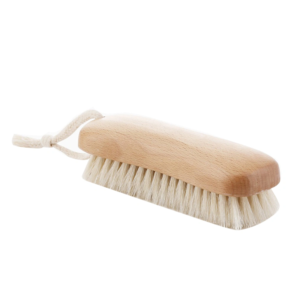 Natural Beech Bristle Brush Household Laundry Brush Washing Clothes Cleaning Brush Shoes Wash Brush