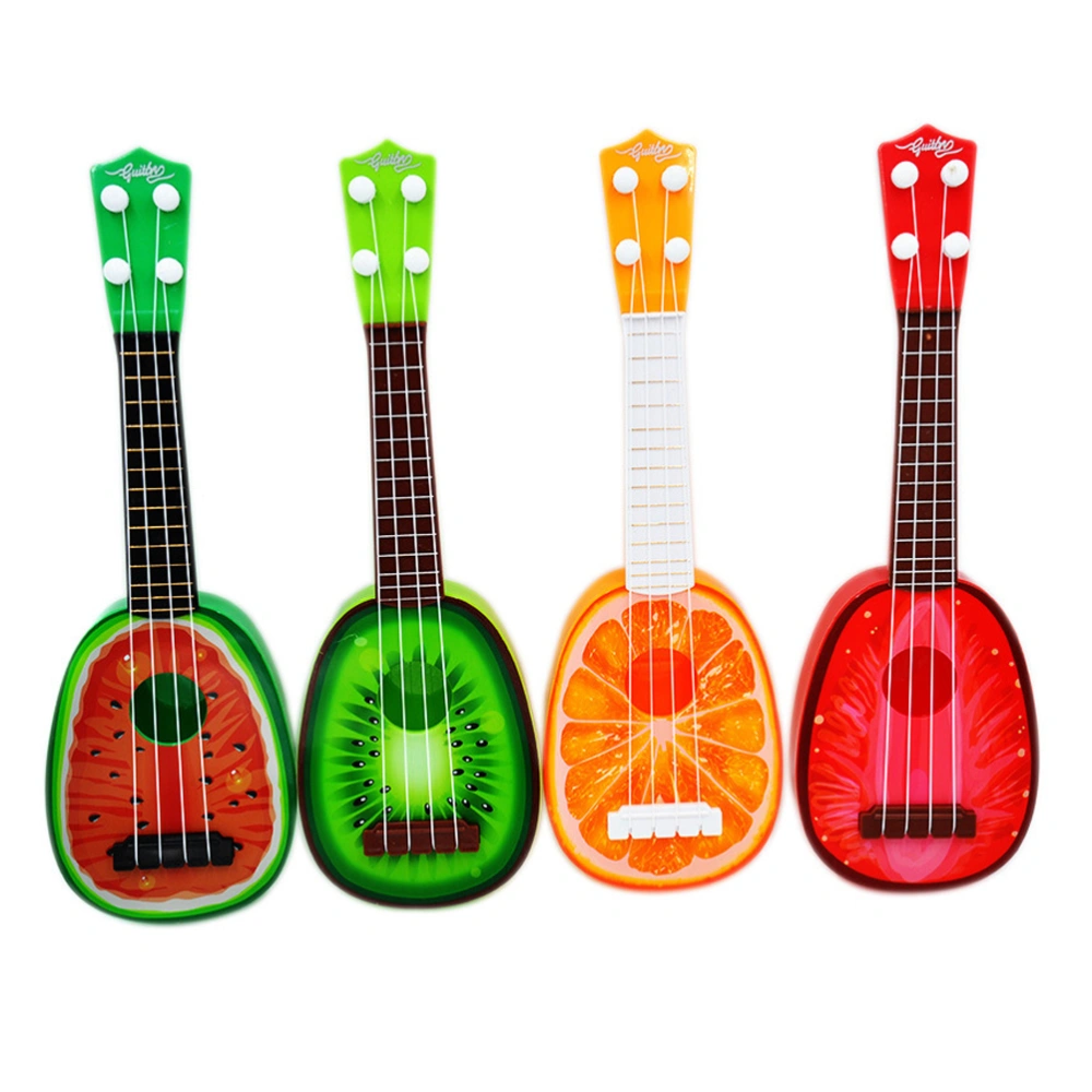 Mini Fruit Musical Guitar Ukulele Instrument Toy Children's Educational Game Toys (Strawberry)