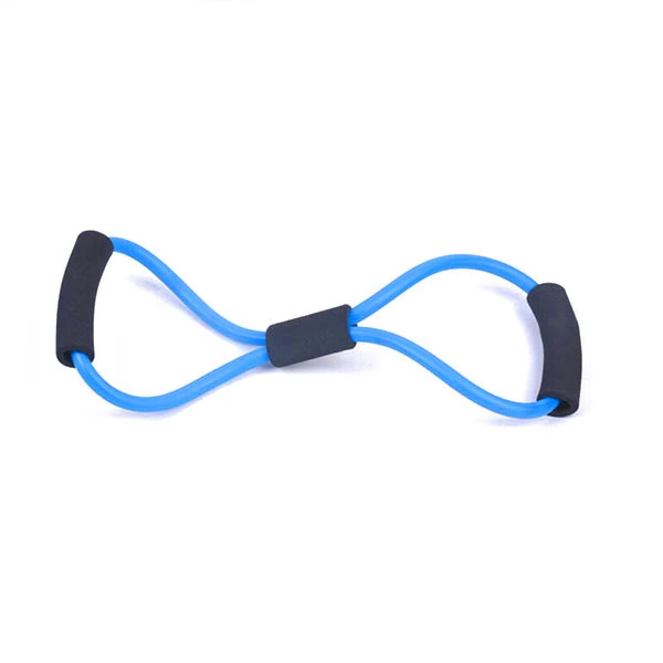 Chest Expander Resistance Bands 8 Shaped Exercise Stretching Strap for Home Exercise Fitness (Blue)