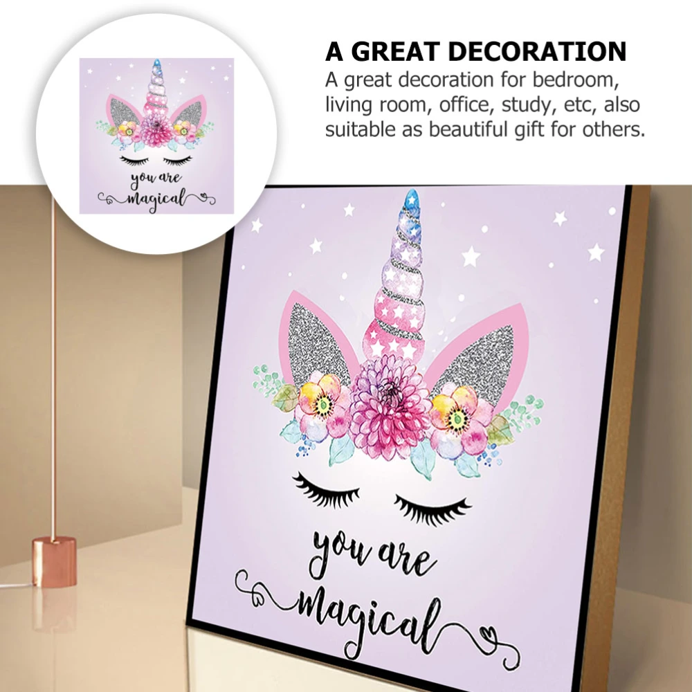 Full Drill Unicorn Rhinestone Painting Embroidery Home Arts Craft Making Kit