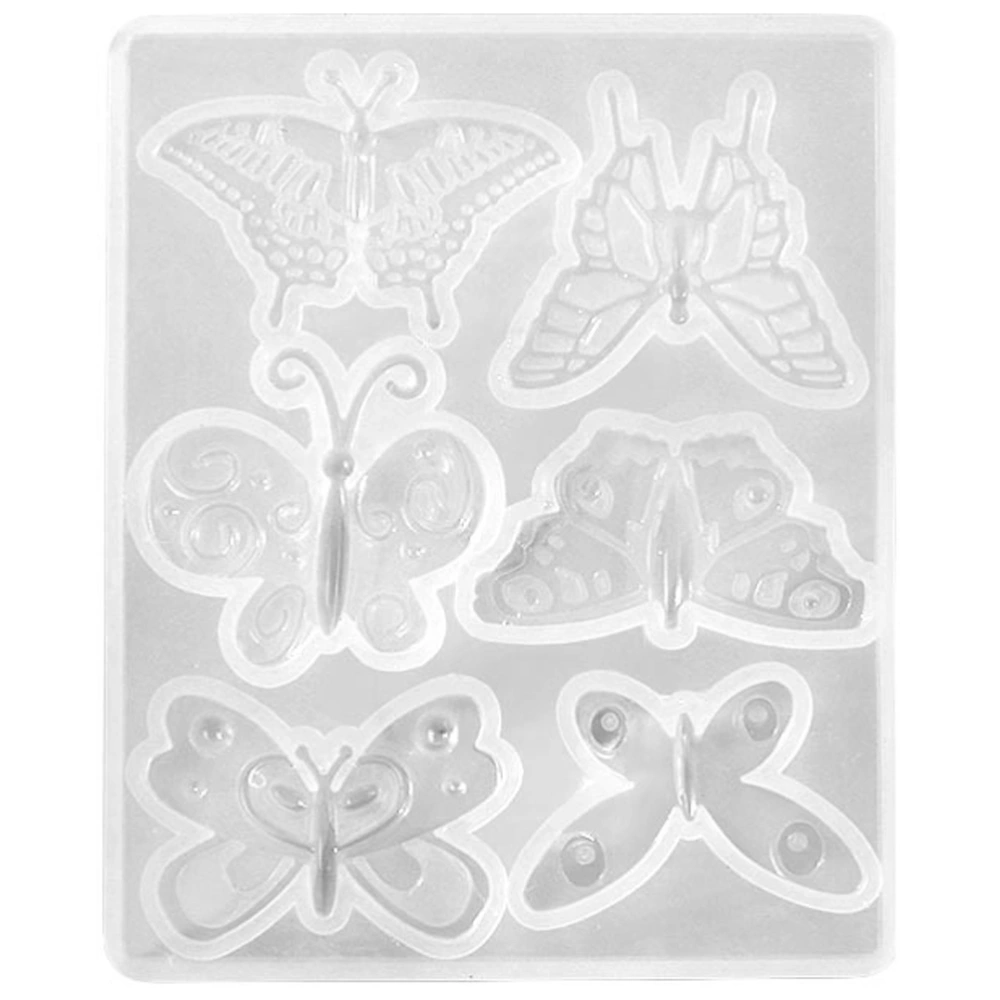 Silicone Earring Mould DIY Butterflies Shaped Dangler Necklace Jewelry Pendant Mold