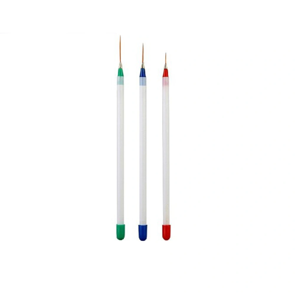 3 Pcs Nail Art Dotting Painting Drawing Nail Pull Pen Great for Fine Nail Art Work(White)