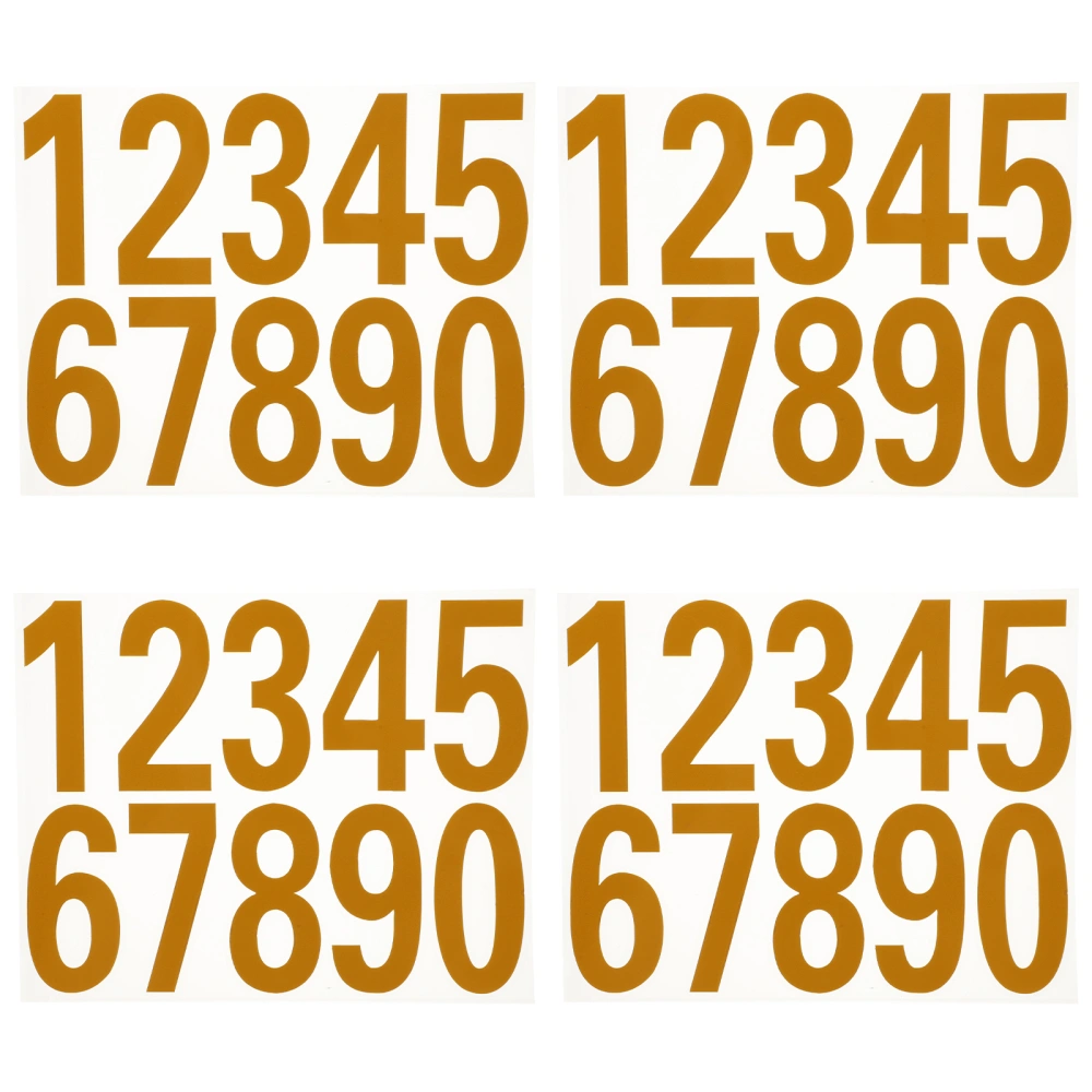 4 Sets Number Digits Decal Reflective Stickers for Car Street Address Mailbox