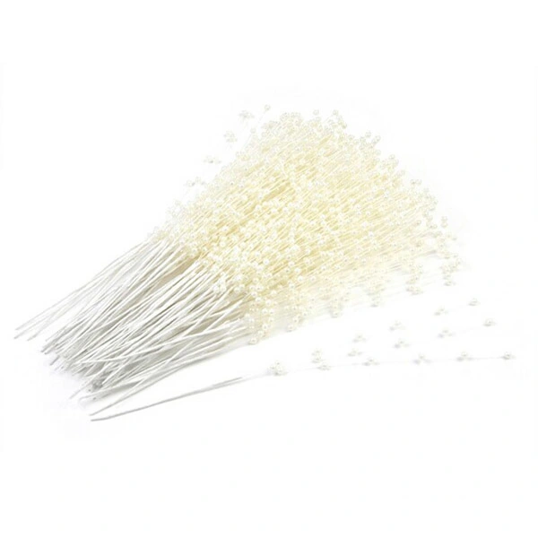 100pcs ABS Pearl Sticks Bridal Wedding Bouquet Party Supplies Decoration (White)