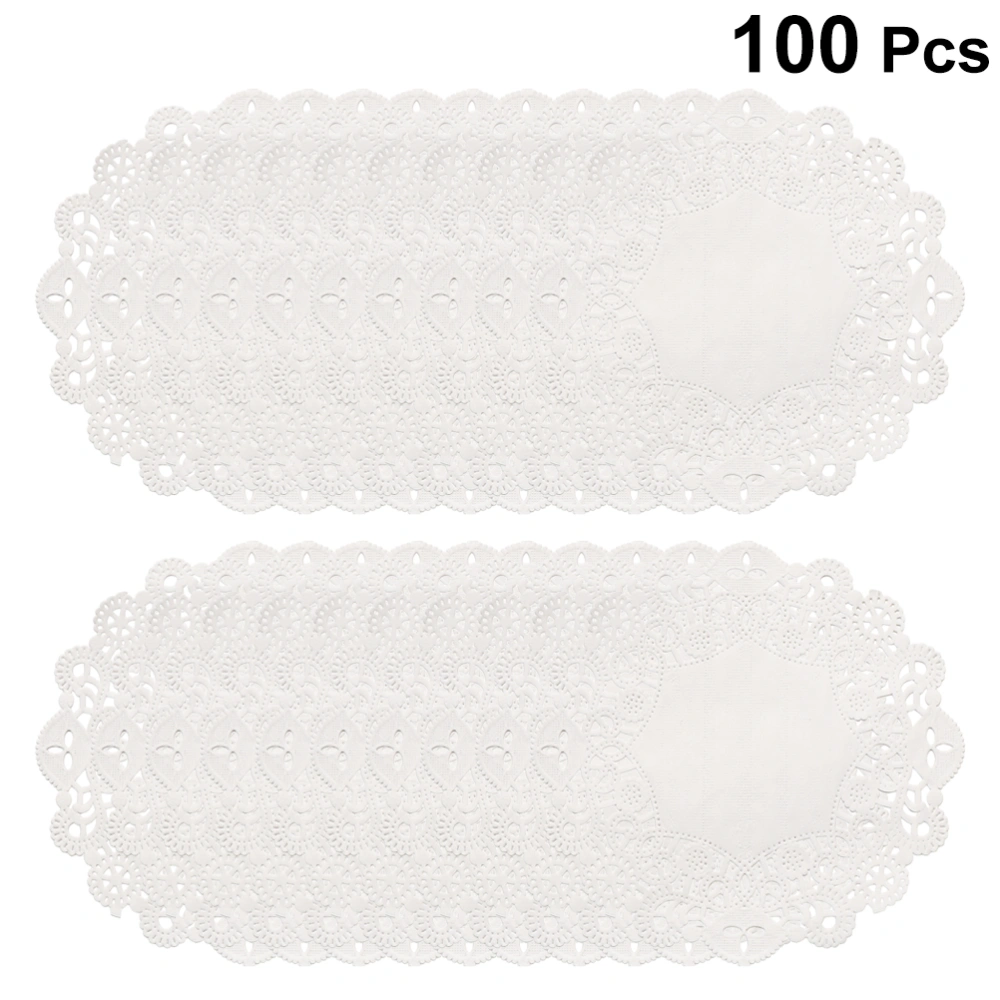 200PCS Round Lace Paper Doilies Cupcake Pizza Liner Kitchen Oil-Absorbing Paper Pad for Packaging Baking