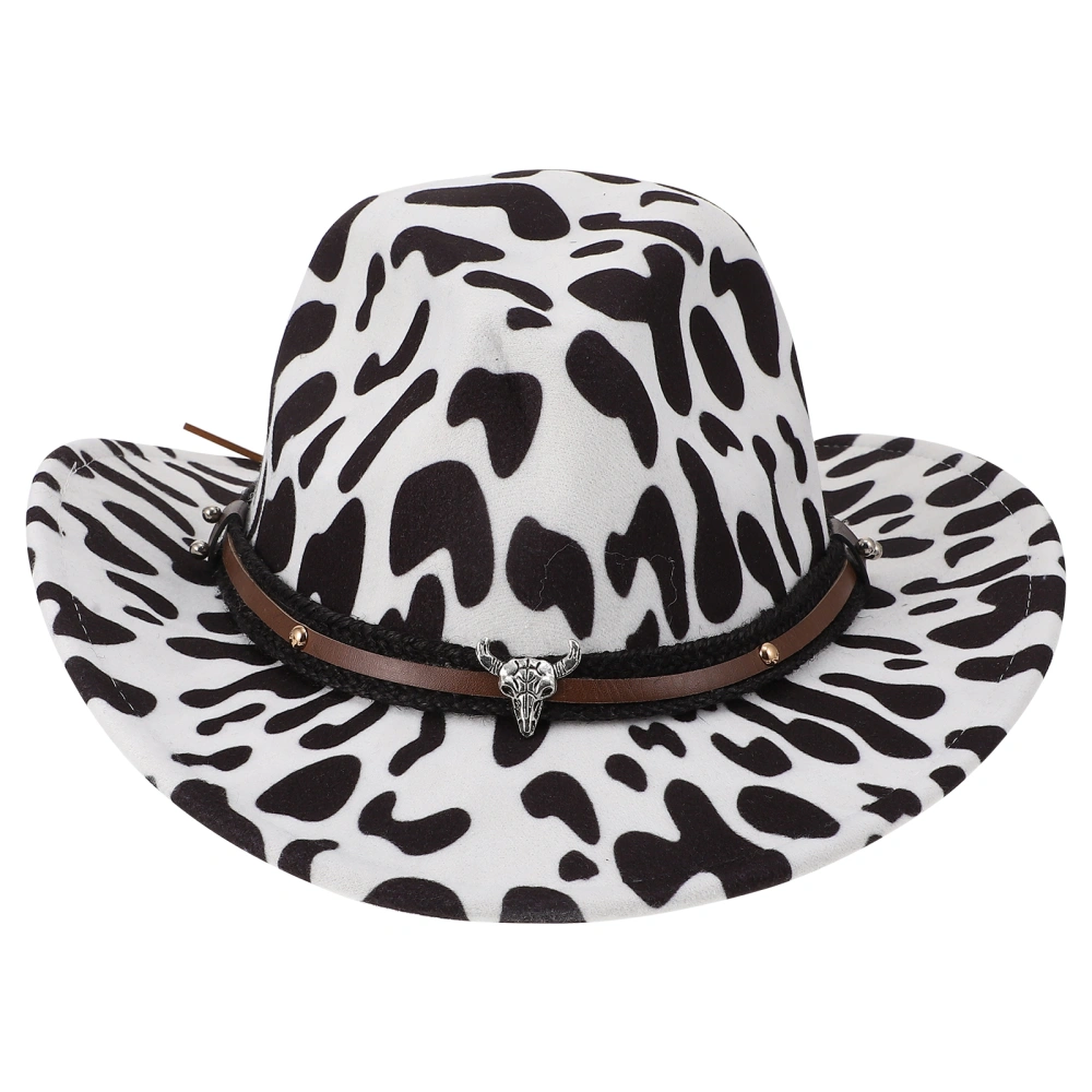 1pc Halloween Costume Hat Prop Cow Pattern Hat Prop Costume Party Hat Prop