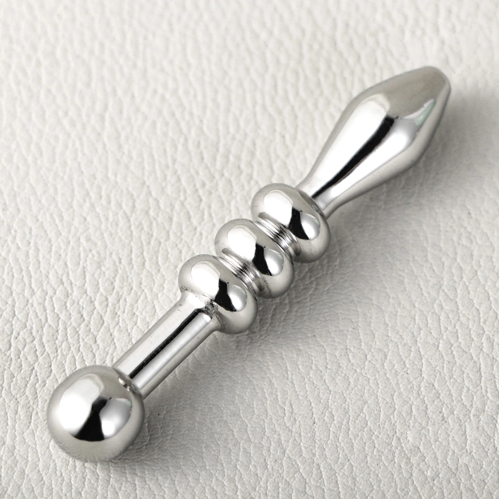 Urethral Dilation Stick Stainless Steel Urinary Plug Stimulate Urethral Dilator Masturbation Rod Penis Plug Masturbation Toys for Men (Silver, Three Beads Style, 10mm)