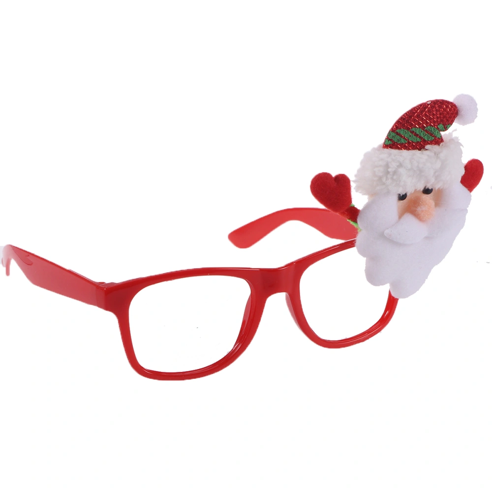 Novelty Christmas Fancy Dress Funny Glasses Frame Santa Claus with Small Hands Sunglasses Christmas Costume Ornaments Party Decoration Gifts Glasses Without Lenses