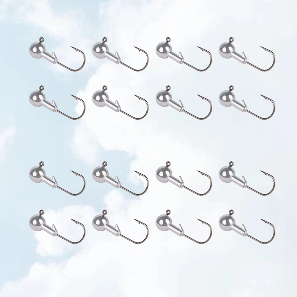 50pcs Lead Head Hook Barbed Fishing Hook Fishing Lure Hook Fishing Tackle for Fishing (14g)