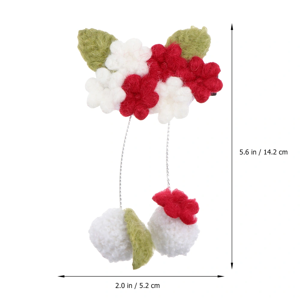 1 Pair Delicate Flower Hairpin Decorative Headdress New Year Headwear for Girl