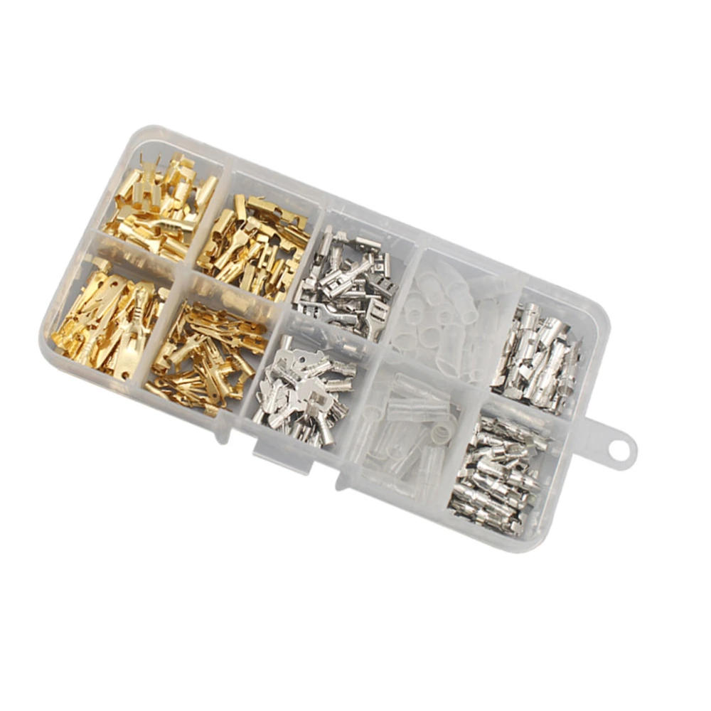 1 Set of 150PCS Automotive Connector Terminal 6.3 Insert Spring Connecting Terminal Professional Car Connecting Wire Terminal Car Parts Supplies for Car Repairing Store