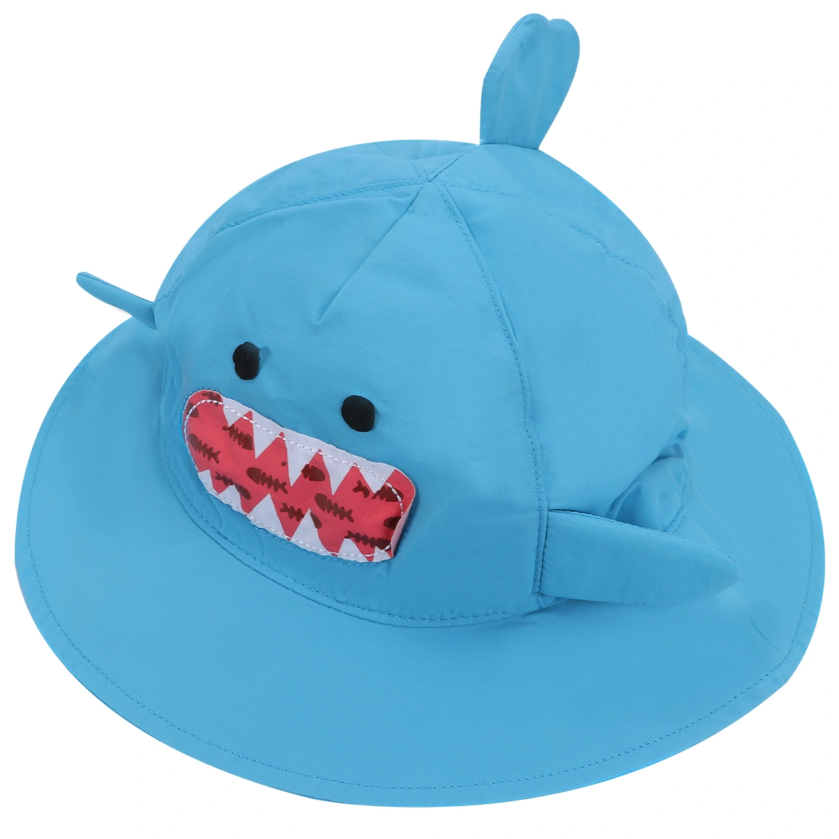 1Pc Outdoor Hat Sun-proof Cartoon Sun Blocking Hat for Children (Blue Sahrk, 48cm / 18.89inches head circumference，Suitable for 1-2 Years Old)