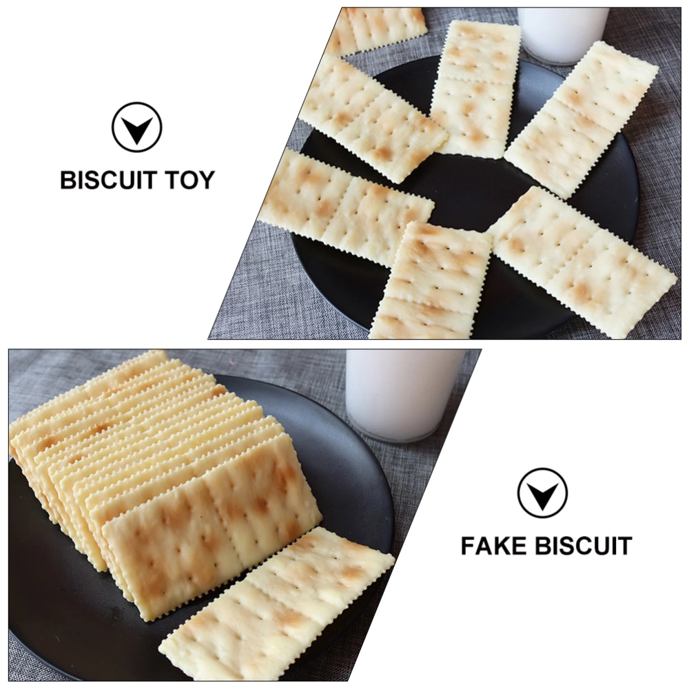 5Pcs Artificial Fake Biscuits Food Biscuits Decor Model Kitchen Toys Photo Prop