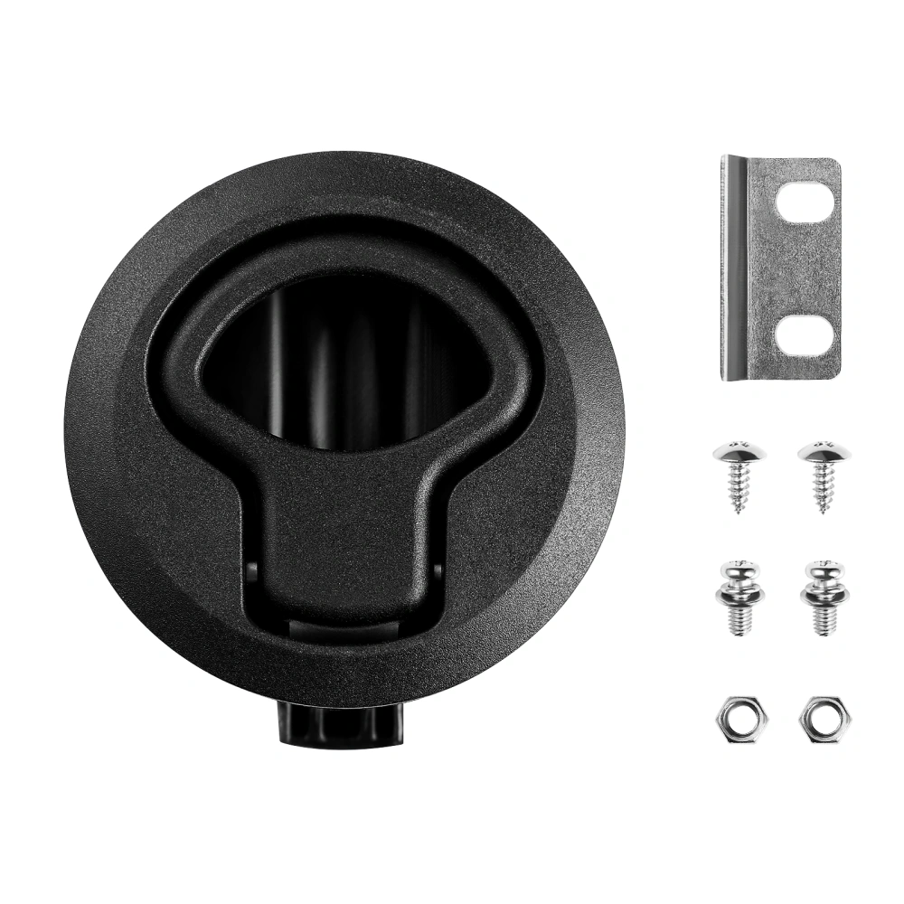 VORCOOL Locking Flush Latch UV Stabilized Plastic Flush Latch Marine Latch Withstand Harsh Marine Conditions (Black)