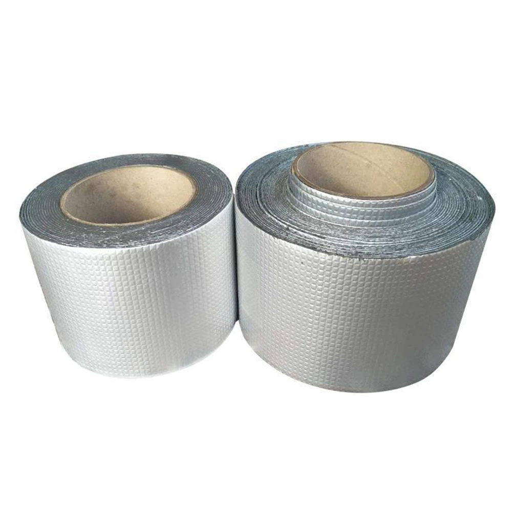 Butyl Rubber Repair Tape Simple Practical Waterproof Tube Repair Tape for Roof Sill Pipeline (5cmx3m Silver)
