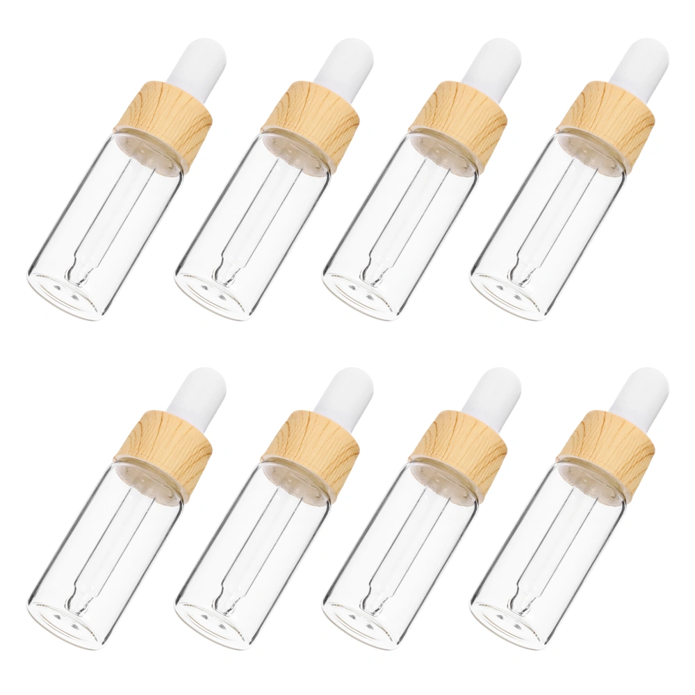 8pcs Refillable Essential Oil Bottles Dropper Bottles Glass Essence Bottle