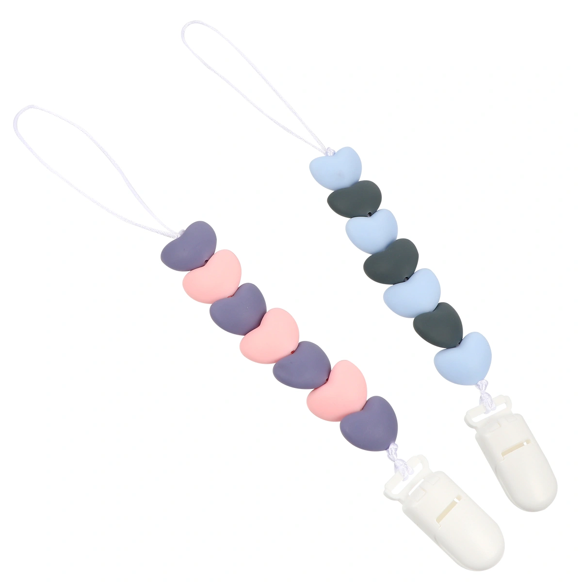 2PCS Premium Quality Newborn Pacifier Pacifier Clip Perfect Baby Gift Chain