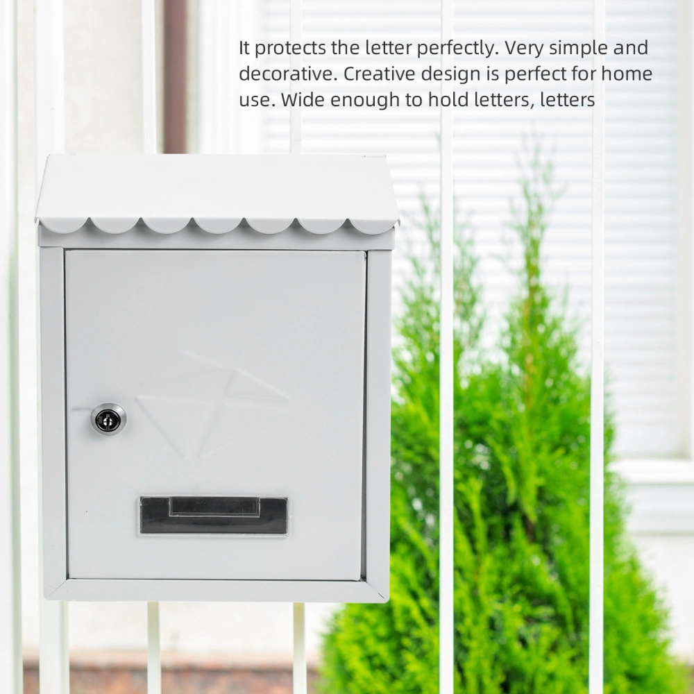 Outdoor Mailbox Retro Rain-proof Wall Mount Letter Box Newspaper Mailbox