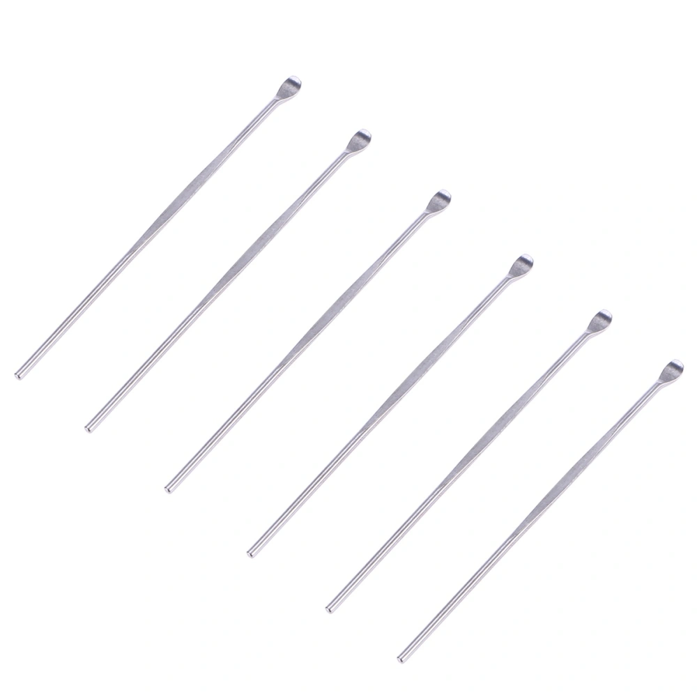 6pcs Stainless Steel Earpicks Curette Ear Wax Remove Tool