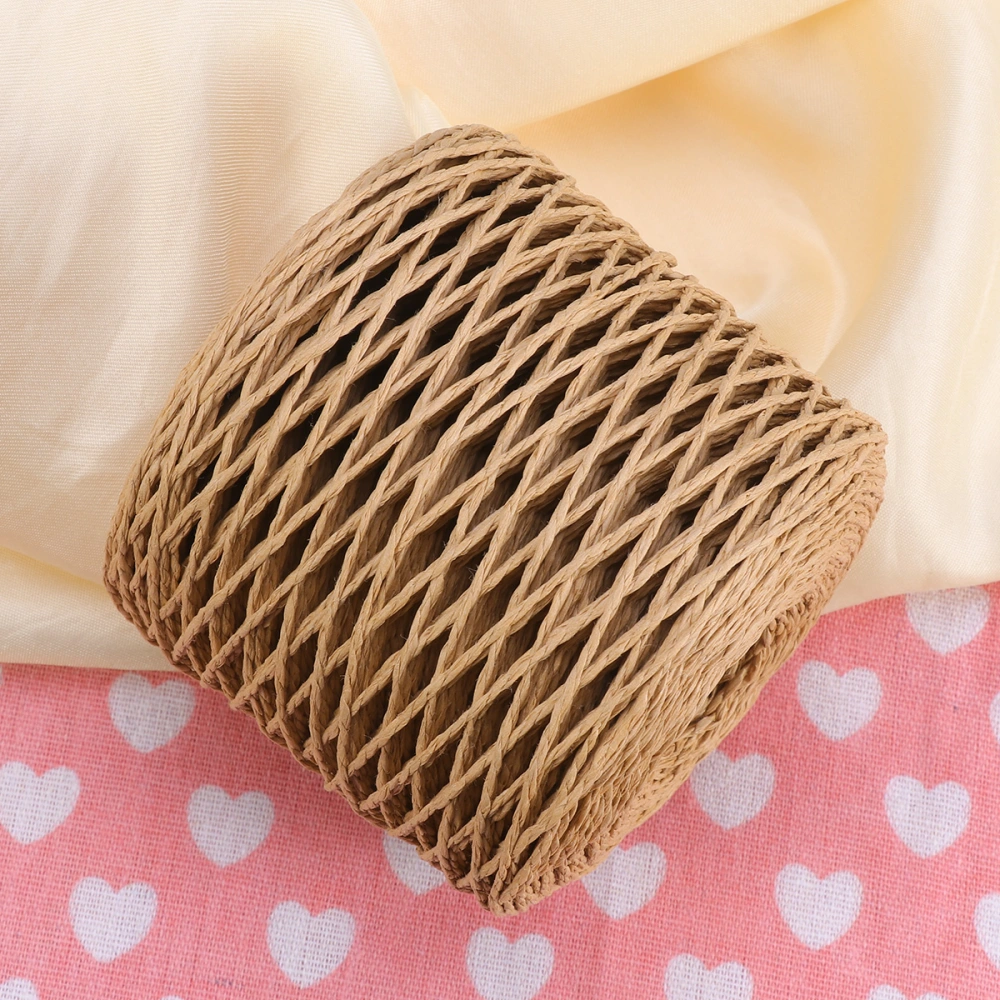 200M Raffia Paper Ribbon Craft Packing Paper Twine Braided Rope Paper String for Festival Gifts DIY Decoration and Weaving Hat (Coffee)