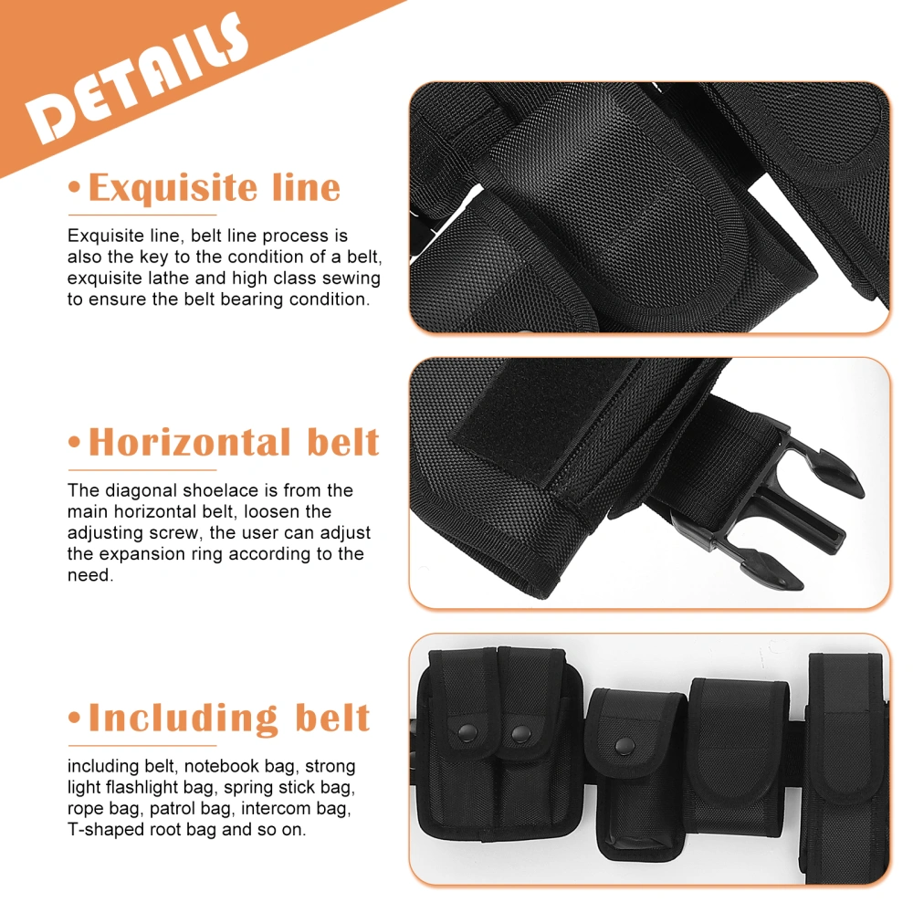 1 Set of Professional Utility Belts Multi-function Tactical Belt Pocket Duty Belt Accessories