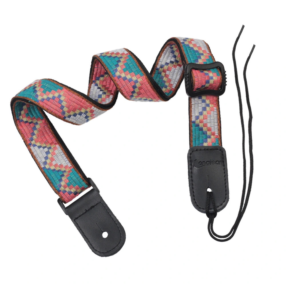 1 Set of Fashionable Ukulele Shoulder Belt Bohemian Style Ukulele Strap