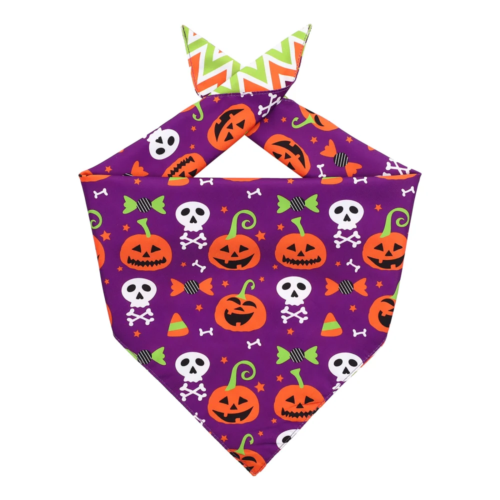 Decorative Cat Bandana Halloween Style Pet Bandana Wear-resistant Dog Scarf Pet Accessory